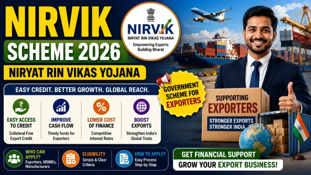 NIRVIK Scheme 2026: Niryat Rin Vikas Yojana Benefits, Eligibility & How to Apply