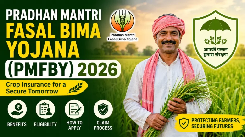 Pradhan Mantri Fasal Bima Yojana (PMFBY) 2026 Benefits, Eligibility, How to Apply & Claim Process