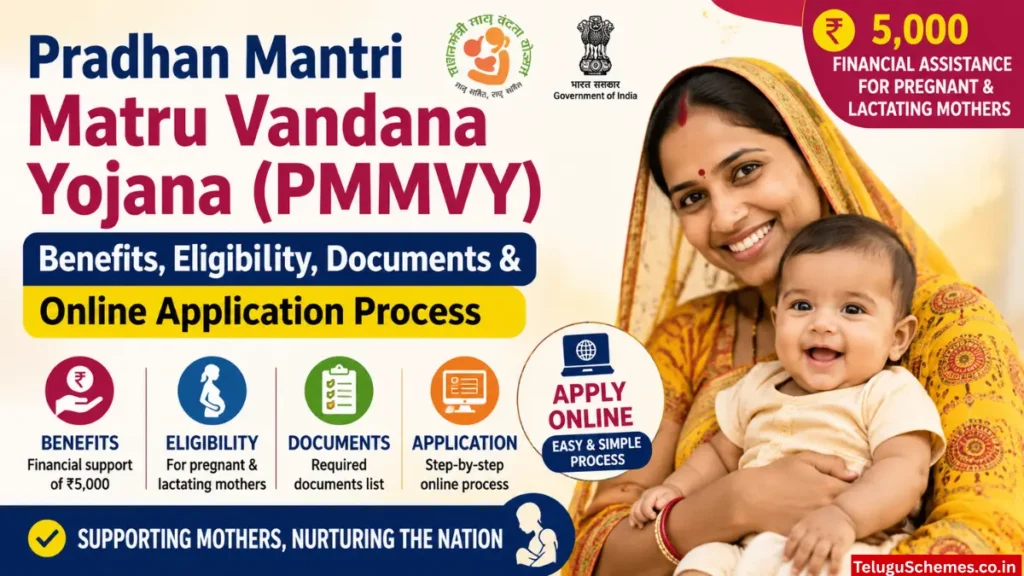 Pradhan Mantri Matru Vandana Yojana (PMMVY): Benefits, Eligibility, Documents & Online Application Process